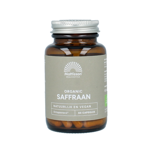 Mattisson Organic saffraan 30mg bio 60 Vegetarische capsules