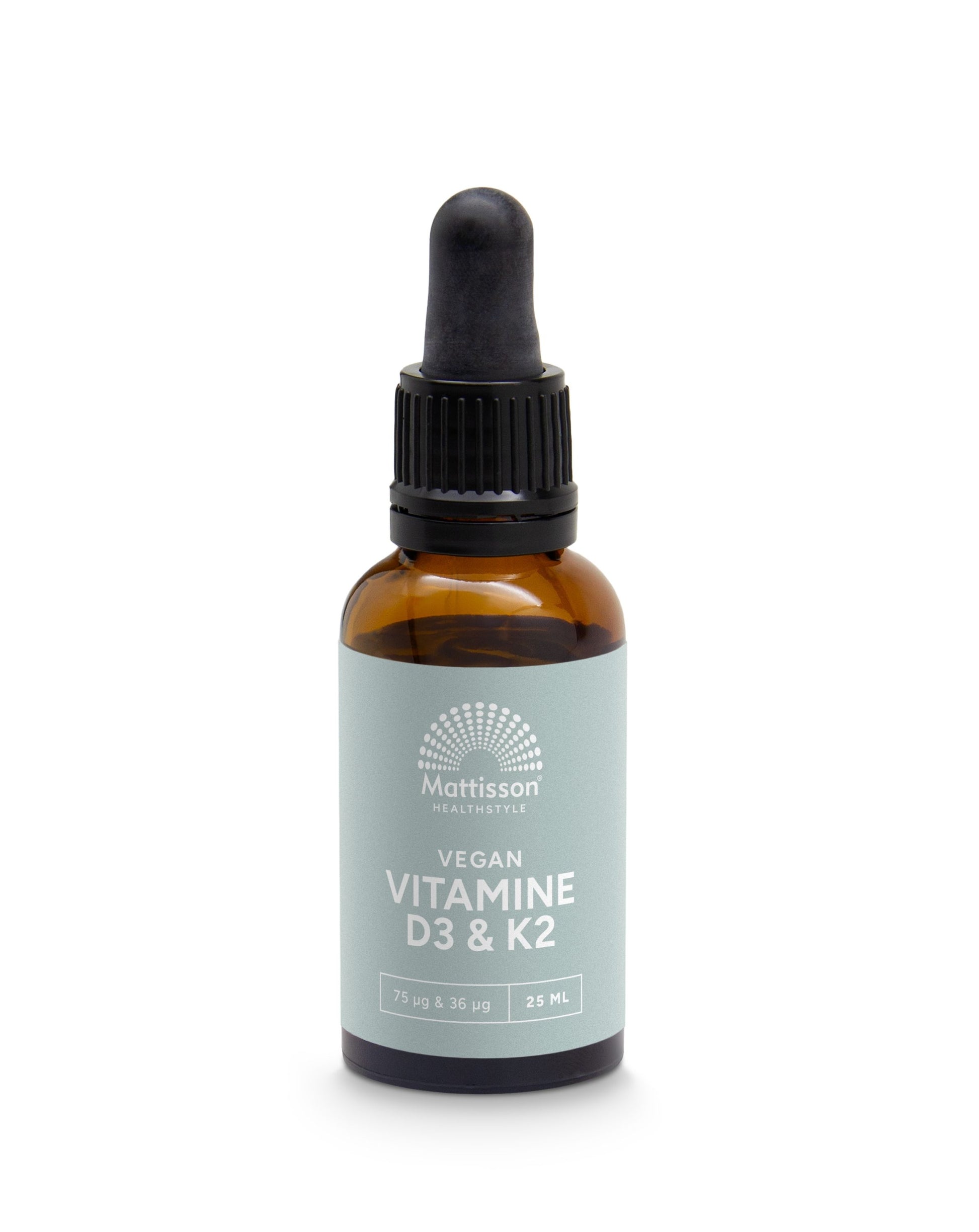 Mattisson Vitamine D3/K2 75mcg/36mcg vegan druppels 25 Milliliter