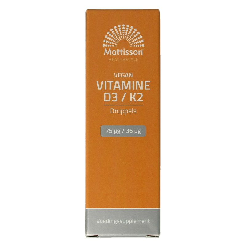 Mattisson Vitamine D3/K2 75mcg/36mcg vegan druppels 25 Milliliter