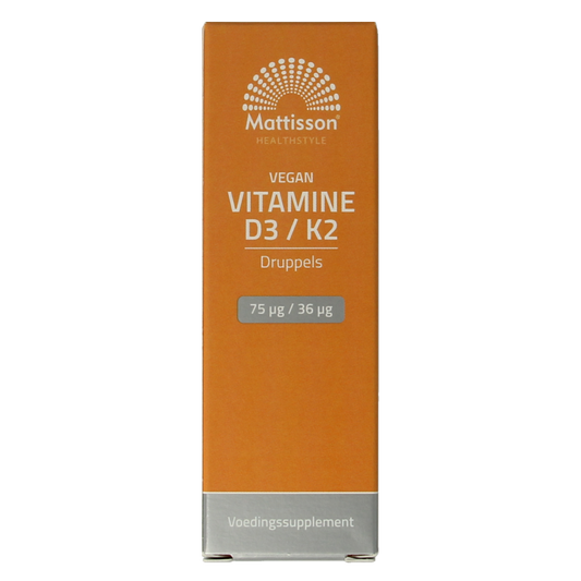 Mattisson Vitamine D3/K2 75mcg/36mcg vegan druppels 25 Milliliter