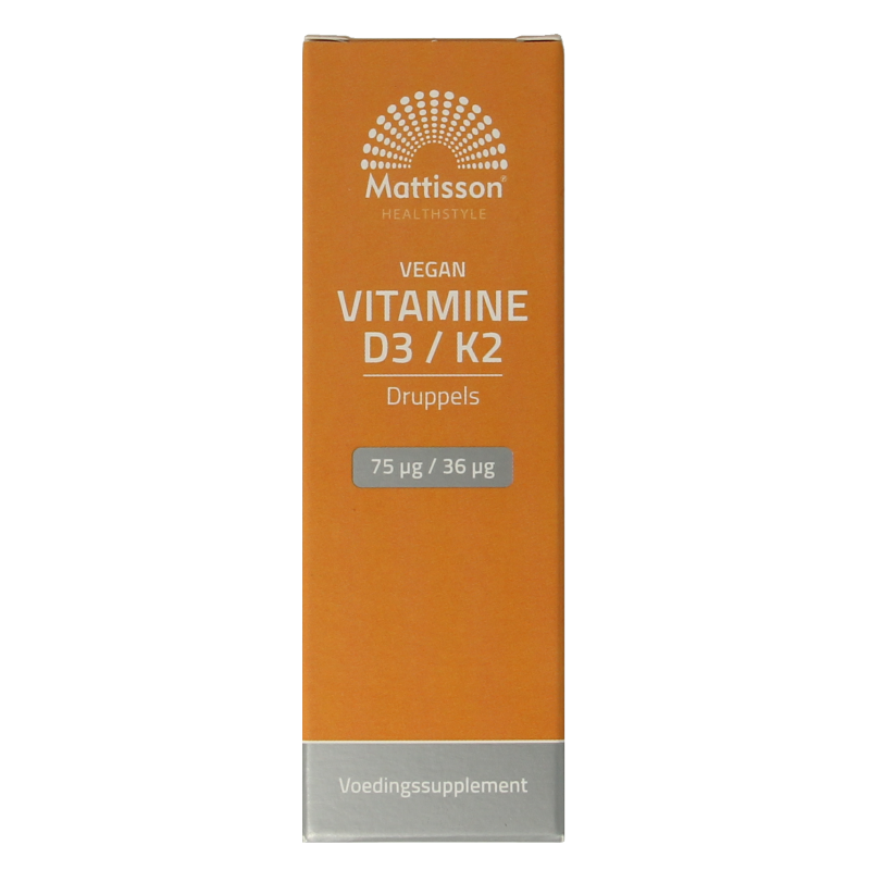 Mattisson Vitamine D3/K2 75mcg/36mcg vegan druppels 25 Milliliter