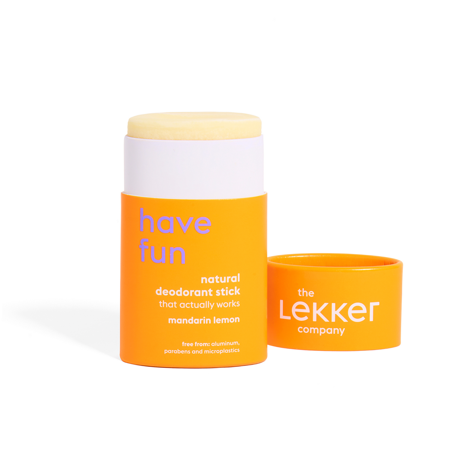 Lekker Company Deodorant stick mandarijn & citroen 40 Gram