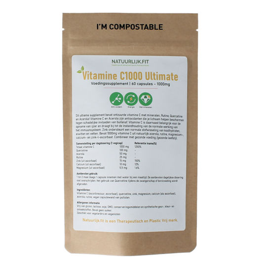 Natuurlijk.fit Vitamine C 1000 ultimate 60.00 Capsules