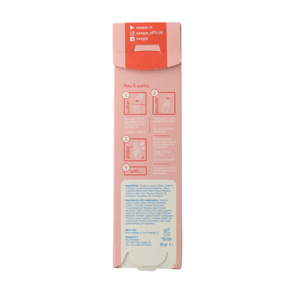 Seepje Showergel white peach and cedarwood navulling 38 Gram