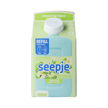 Seepje Afwasmiddel limoen refill 500.00 Milliliter