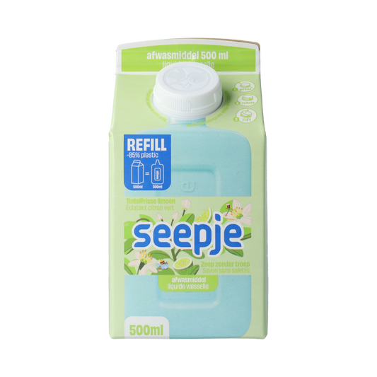 Seepje Afwasmiddel limoen refill 500.00 Milliliter