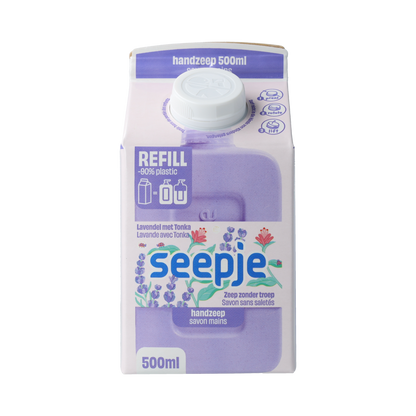 Seepje Handzeep lavendel tonka refill 500.00 Milliliter