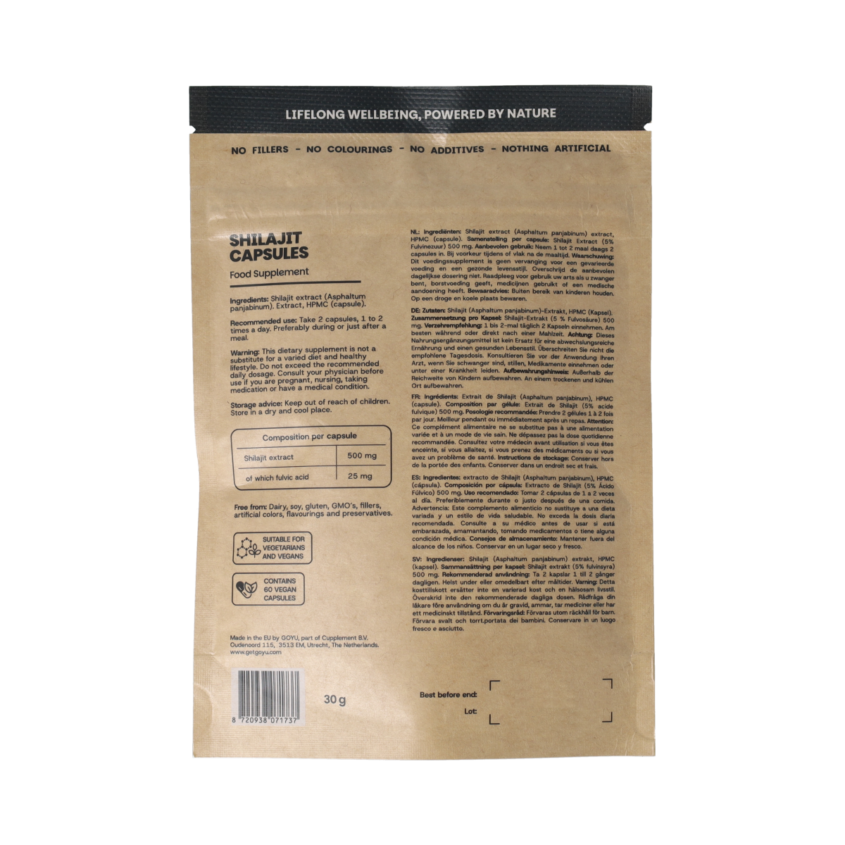 Goyu Shilajit extract 5% 60.00 Capsules