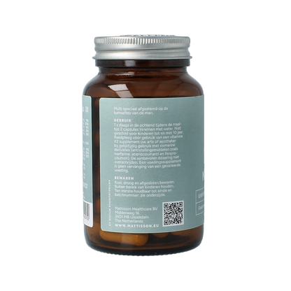 Mattisson Multi man vegan - goed opneembaar 60 Vegetarische capsules