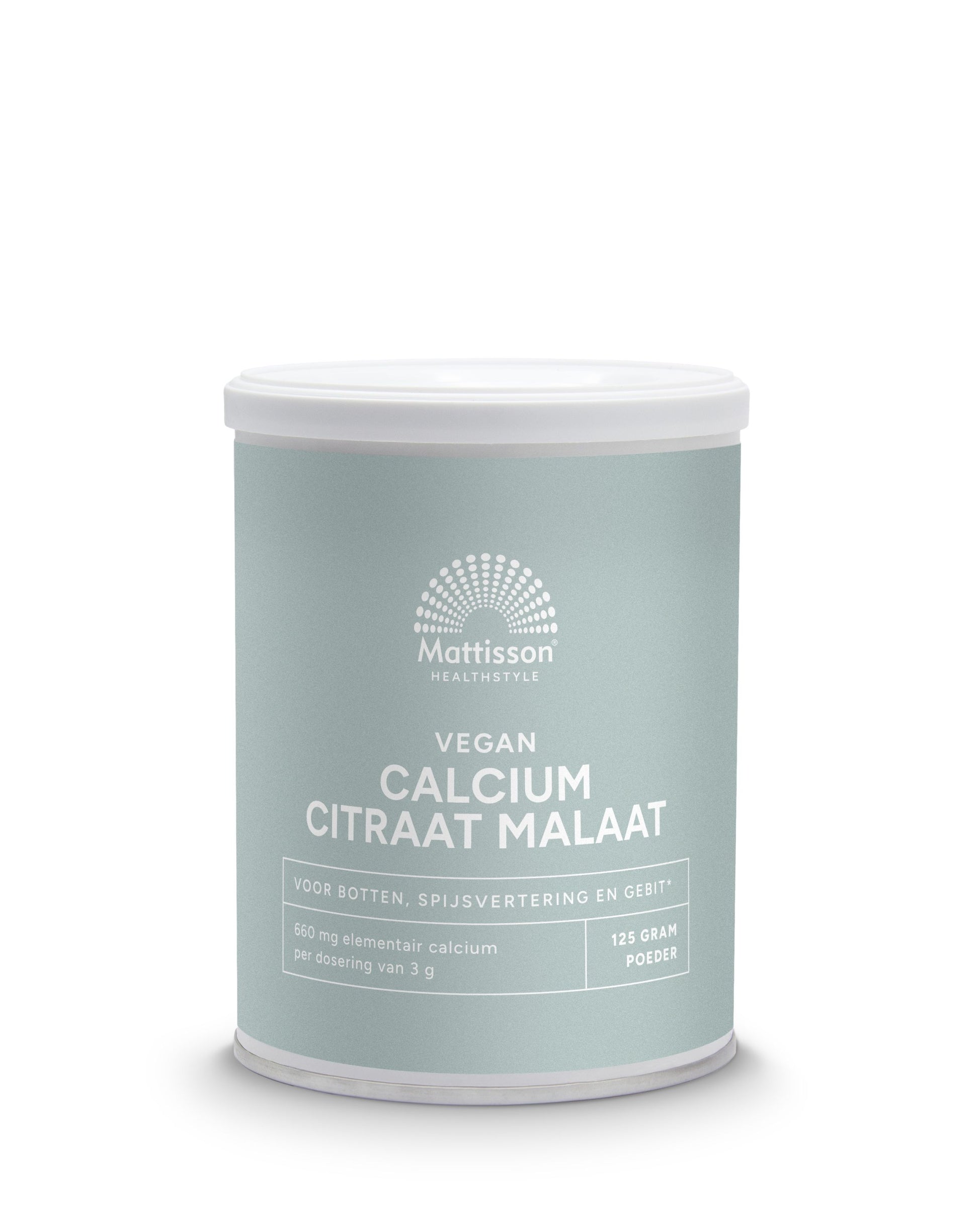 Mattisson Calcium citraat malaat poeder vegan 125.00 Gram