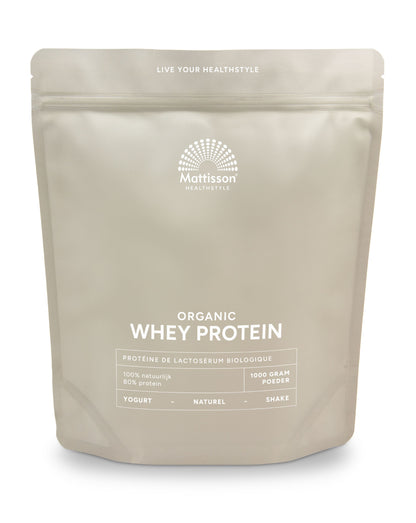 Mattisson Wei proteine poeder 80% natuurlijk bio 1.00 Kilogram