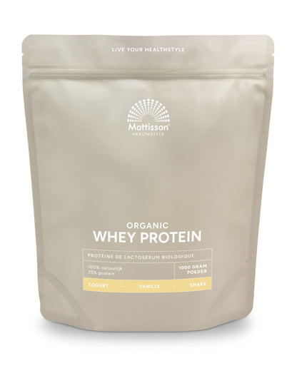 Mattisson Wei proteine poeder 75% vanille bio 1.00 Kilogram