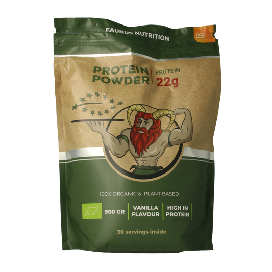 Faunus Nutrition Proteine gefermenteerd vanille bio 900.00 Gram