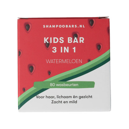 Shampoobars 3-in-1 Kids bar watermeloen 60.00 Gram