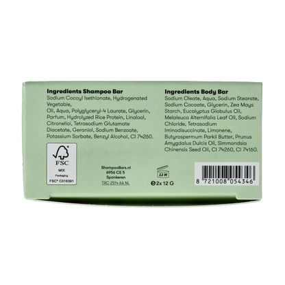 Shampoobars Mini shampoo & body bar aloe vera & komkommer 20.00 Gram