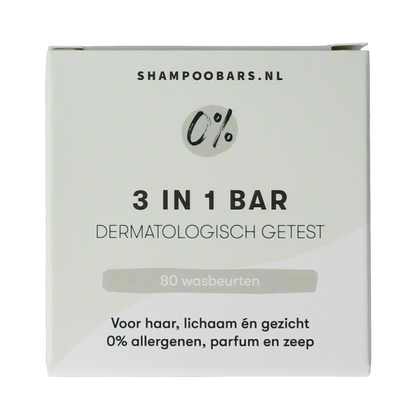 Shampoobars Bar 0%  3-in-1 neutraal 60.00 Gram
