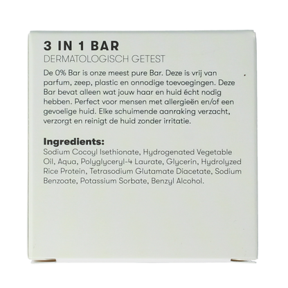 Shampoobars Bar 0%  3-in-1 neutraal 60.00 Gram
