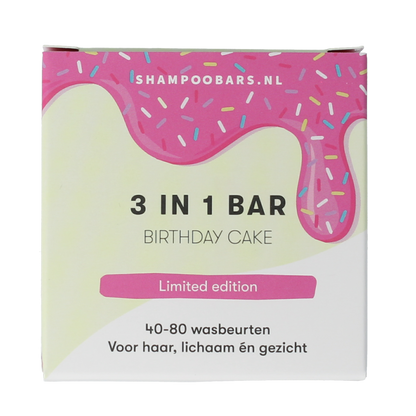 Shampoobars 3 in 1 bar birthday cake 60.00 Gram