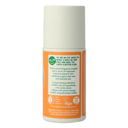 Happy Earth Pure deo roll-on rose petitgrain 75 Milliliter