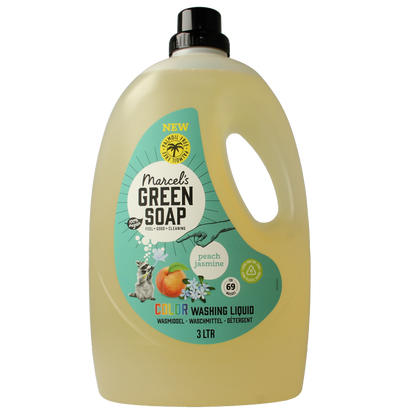 Marcel's Green Soap Wasmiddel kleur perzik & jasmijn 3 Liter