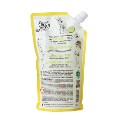 Marcel's Green Soap Afwasmiddel lemon & bergamot navulling 500 Milliliter