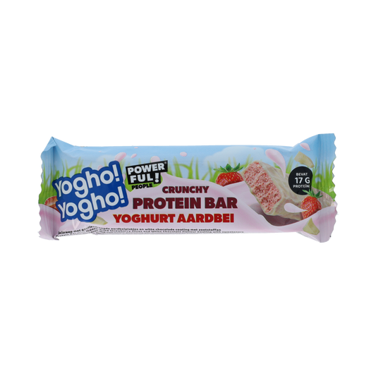 Powerful People  Crunchy Proteine Bar Yoghurt Aardbei 55.00 Gram
