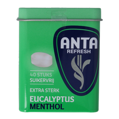 Anta Refresh eucalyptus menthol extra sterk suikervrij 72 Gram