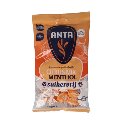 Anta Citrusmix menthol suikervrij 120.00 Gram