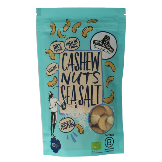 John Altman Dry roasted cashew nuts sea salt bio 100 Gram