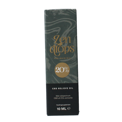 Zendrops CBD relieve oil original 20% 10 Milliliter
