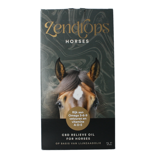 Zendrops CBD olie paarden Lijnzaadolie 1.00 Liter