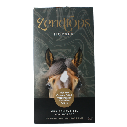 Zendrops CBD olie paarden Lijnzaadolie 1.00 Liter