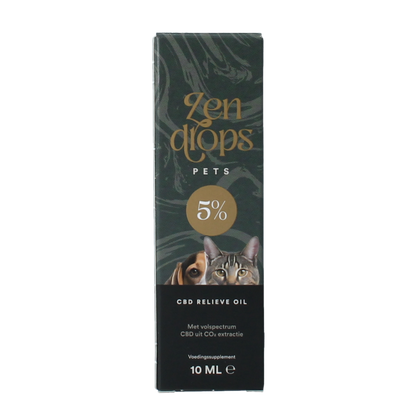 Zendrops CBD relieve oil pets 5% 10 Milliliter