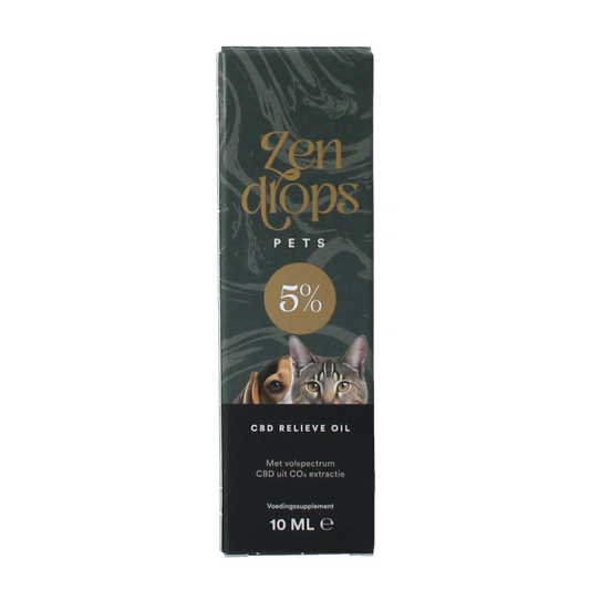 Zendrops CBD relieve oil pets 5% 10 Milliliter