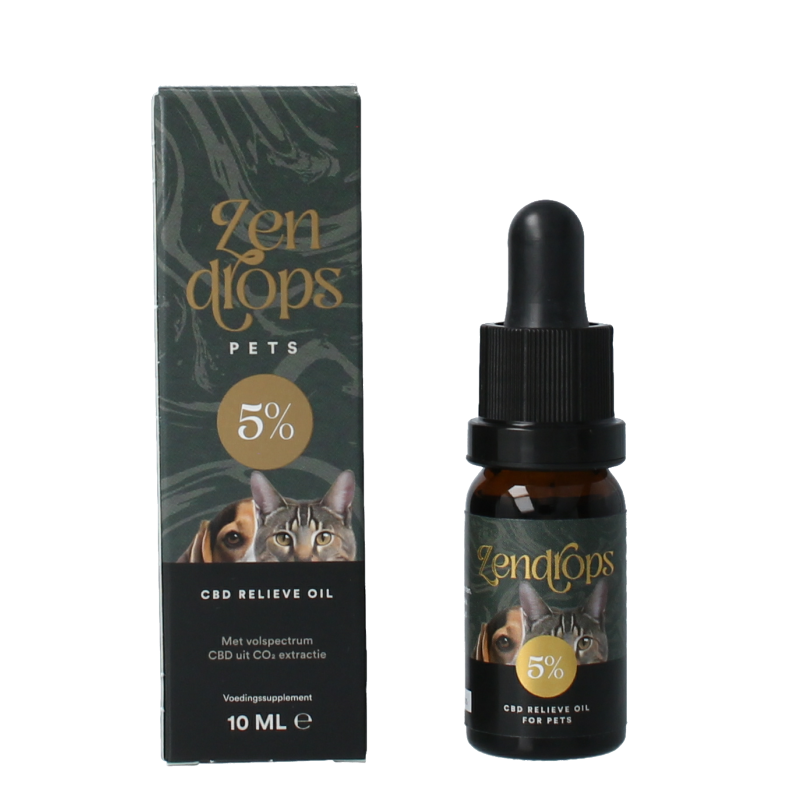 Zendrops CBD relieve oil pets 5% 10 Milliliter