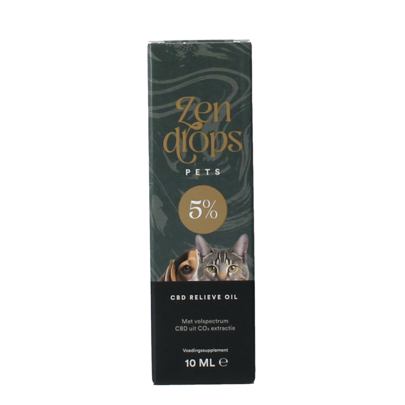 Zendrops CBD relieve oil pets 5% 10 Milliliter