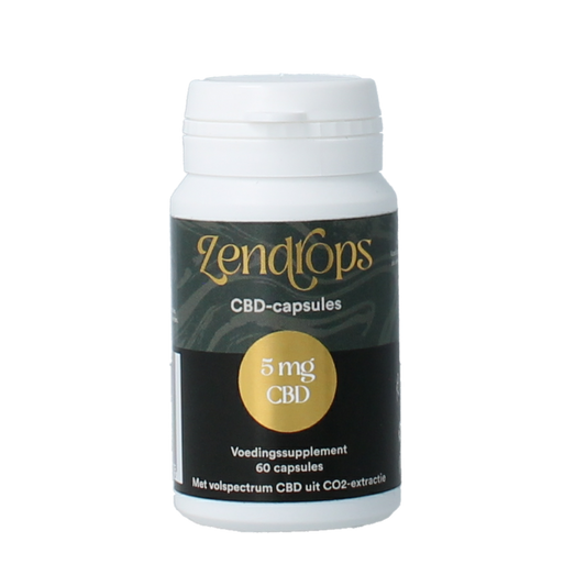 Zendrops CBD capsules 5mg hennepzaadolie 60.00 Capsules