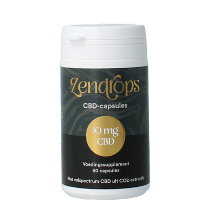 Zendrops CBD capsules 10mg hennepzaadolie 60.00 Capsules
