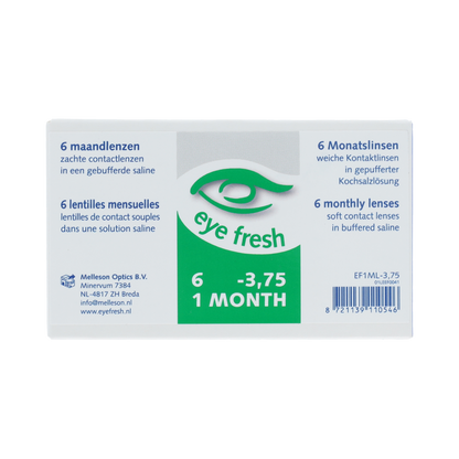 Eyefresh Eye Fresh maandlenzen 6-pack -3.75 6.00 Stuks
