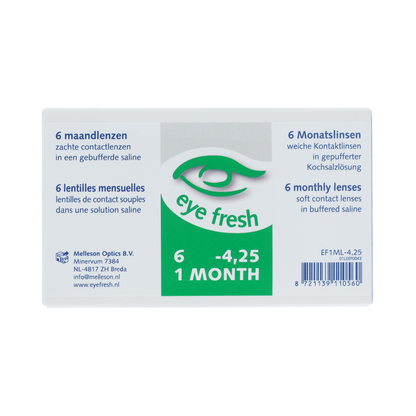 Eyefresh Eye Fresh maandlenzen 6-pack -4.25 6.00 Stuks