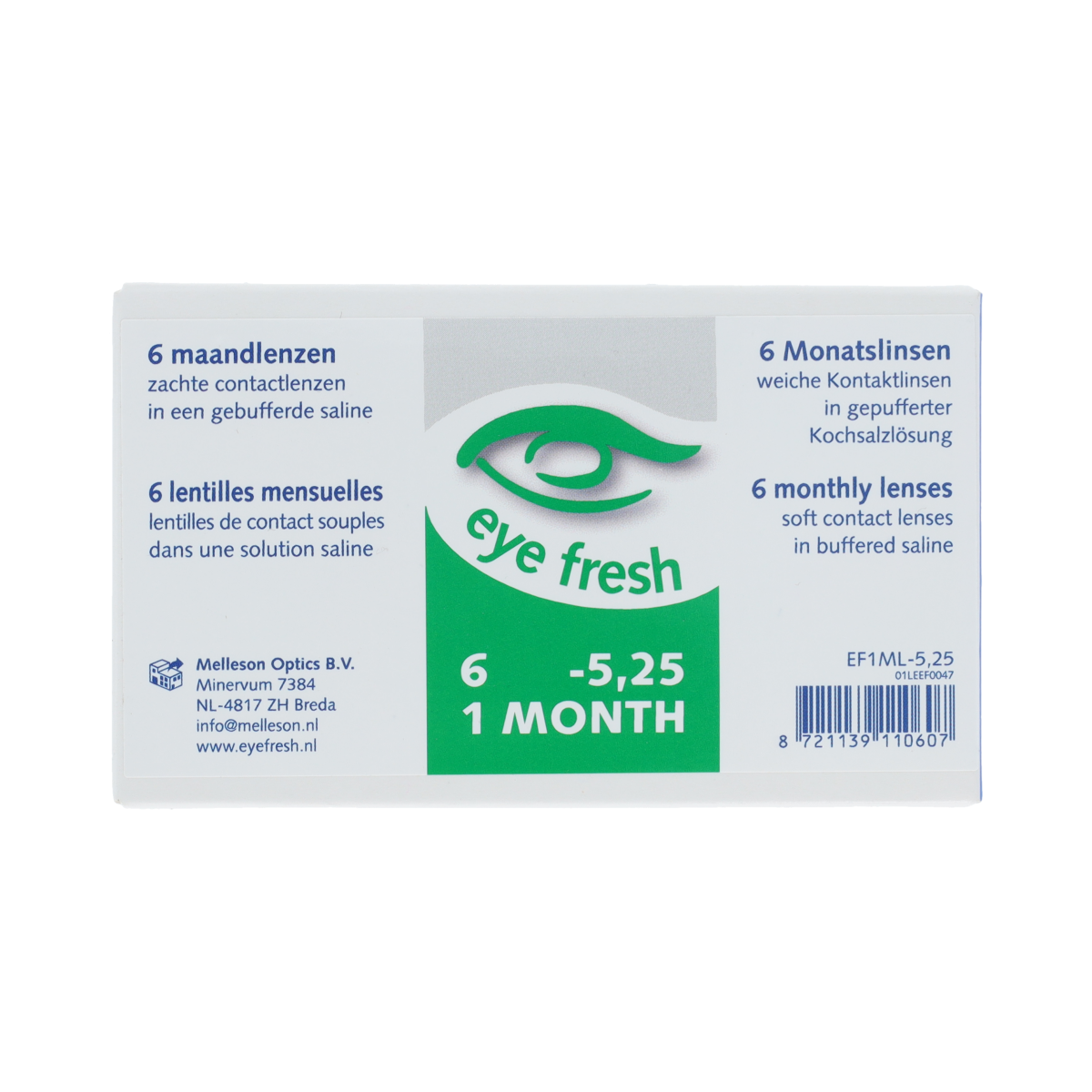 Eyefresh Eye Fresh maandlenzen 6-pack -5.25 6.00 Stuks