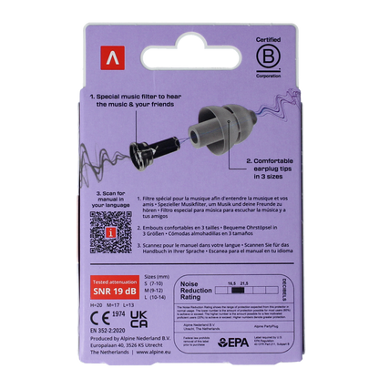 Alpine Partyplug transparant 1.00 Paar