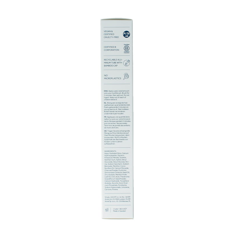 Smyle Tandpasta fresh mint zonder fluoride 80 Milliliter