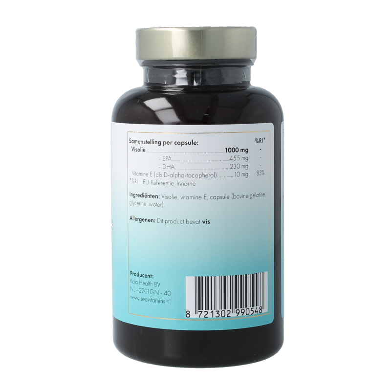 Liever Gezond Omega 3 visolie strong met vitamine E 90 Vegetarische capsules