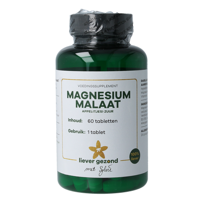 Liever Gezond Magnesium malaat appelzuur 60.00 Tabletten