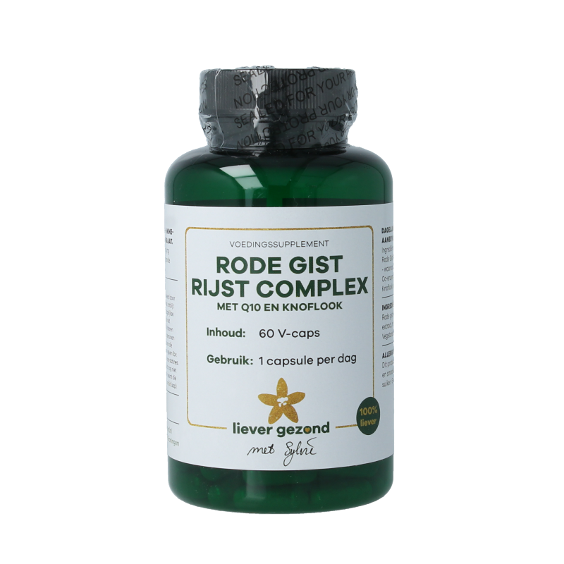 Liever Gezond Rode gist rijst complex Q10 60 Vegetarische capsules