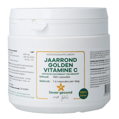 Liever Gezond Vitamine C jaarrond 365 Capsules