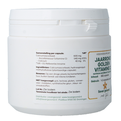 Liever Gezond Vitamine C jaarrond 365 Capsules