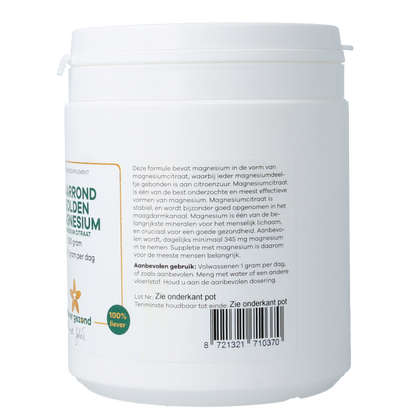 Liever Gezond Golden magnesium poeder jaarrond 500 Gram
