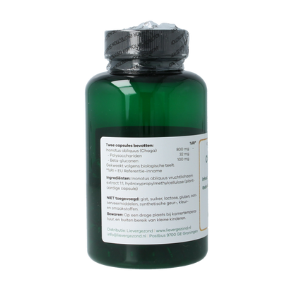 Liever Gezond Chaga 400mg vegan bio 60 Vegetarische capsules